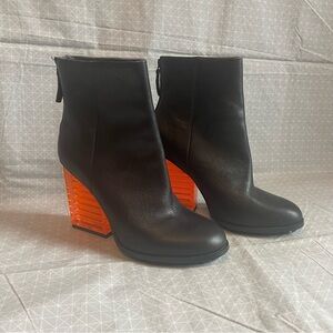 United Nude Hi Rise Transparent Heel Boots Black Leather 40